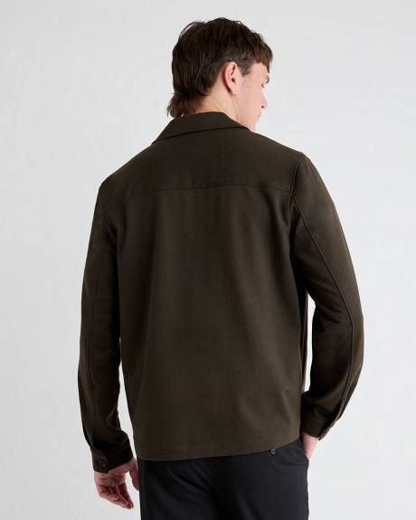 Chocolate Shacket with Chest Pockets