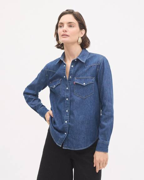Long-Sleeve Buttoned-Down Denim Blouse - Levi's