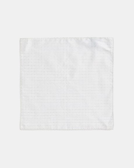 White Handkerchief with Beige Outline
