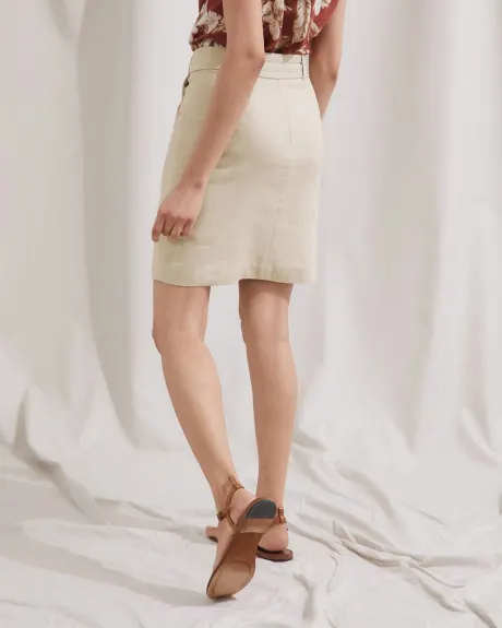 Linen High-Waisted Skirt