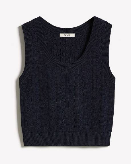 Cable-Stitch Merino-Blend Sweater Vest