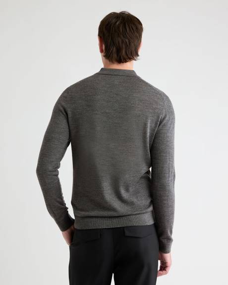 Merino Wool Polo Sweater