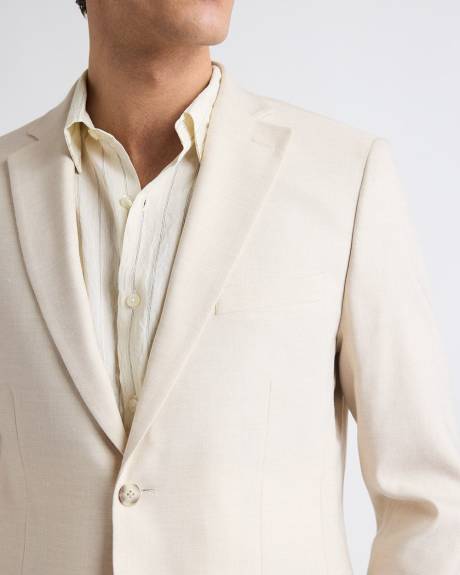Slim Fit Stretch Linen Blazer