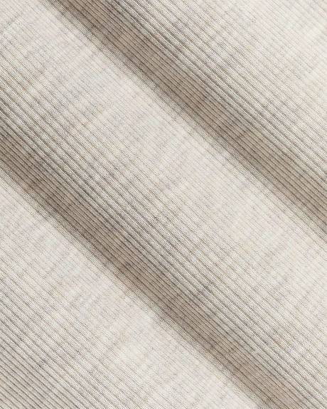 Haut à Col Rond et Manches Courtes à Volants