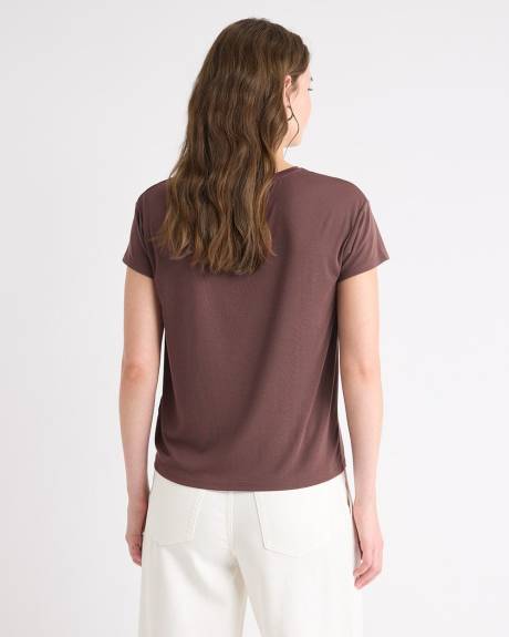 Silk-Blend Boxy Knit Top