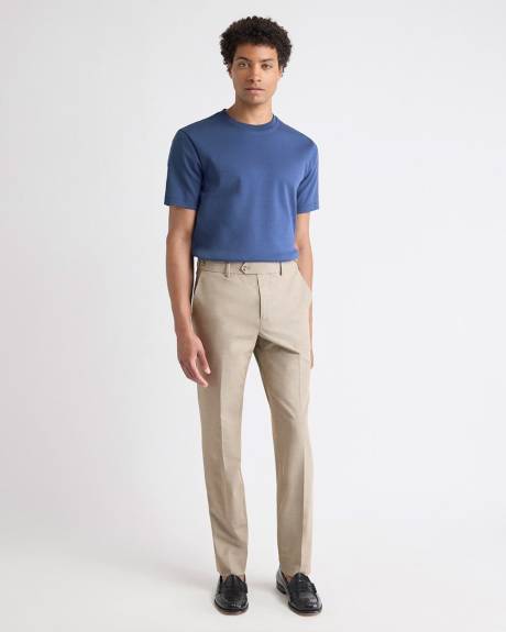 Solid Interlock Cotton Crew-Neck Tee