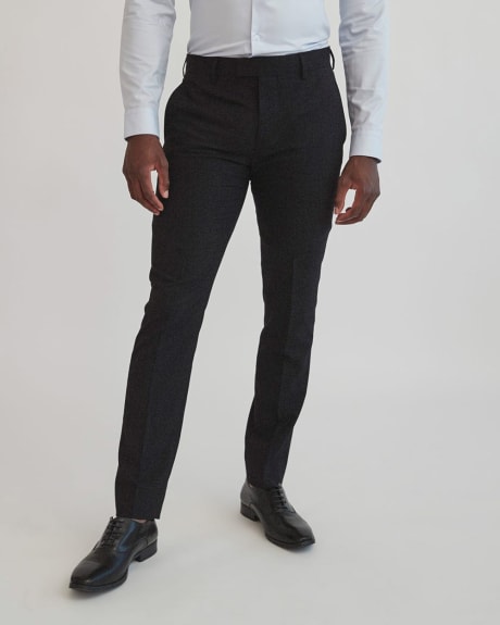 Slim Fit Charcoal Tonal Check Suit Pant