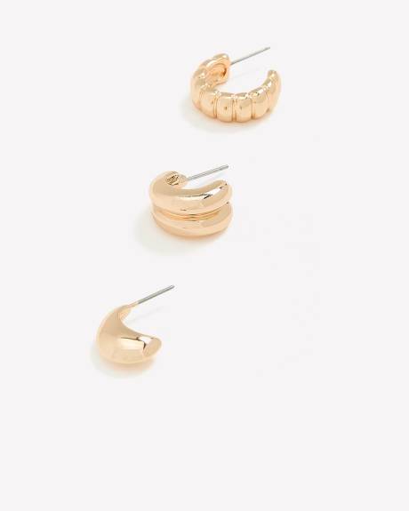 Chunky Hoops - 3 Pairs