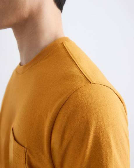 T-Shirt essentiel à Manches Courtes et Col Rond avec Poche