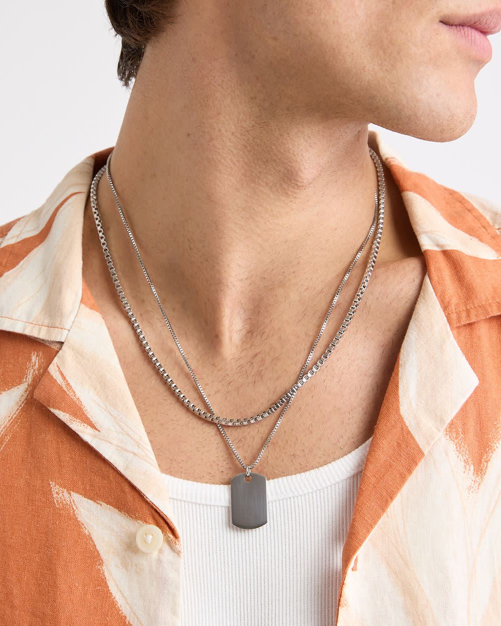 Stainless Steel Double-Chain Necklace