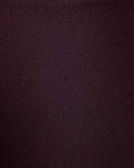 T-Shirt Uni à Col Rond en Coton Interlock