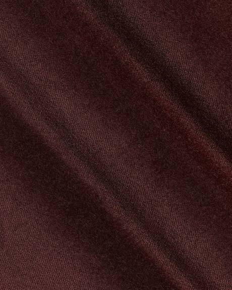 Pantalon de Complet &agrave; Coupe &Eacute;troite en Velours