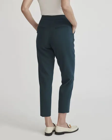 Teal Tapered Ankle Pant with Elastic Back - 28"