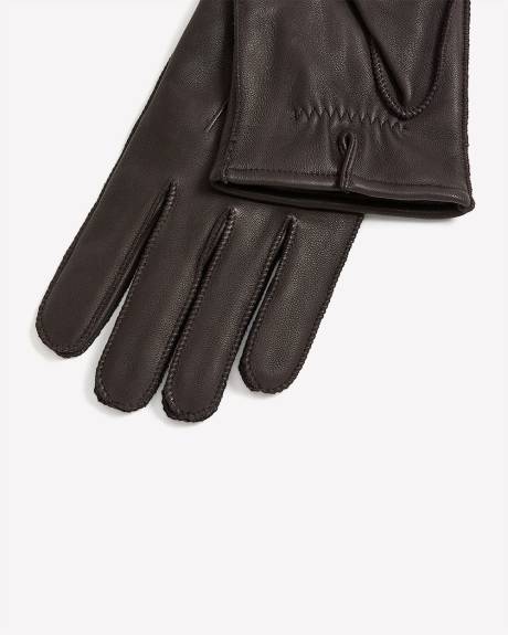Leather Gloves with Cashmere Lining