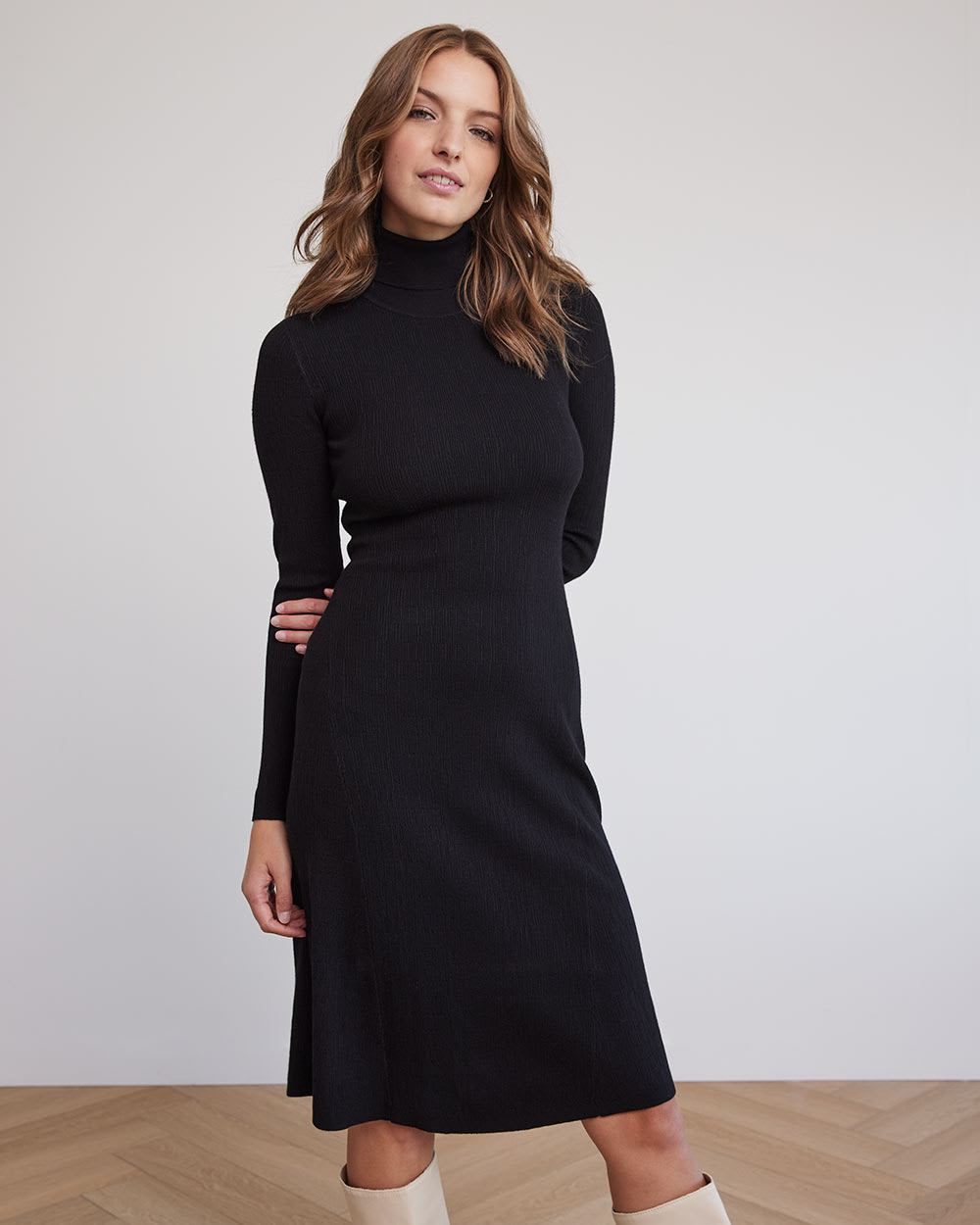 Black Cami Dress with Turtleneck Outfits (3 ideas & outfits