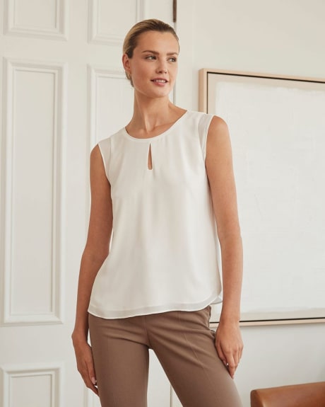 Cap Sleeve Silky Crepe Cami with front Opening