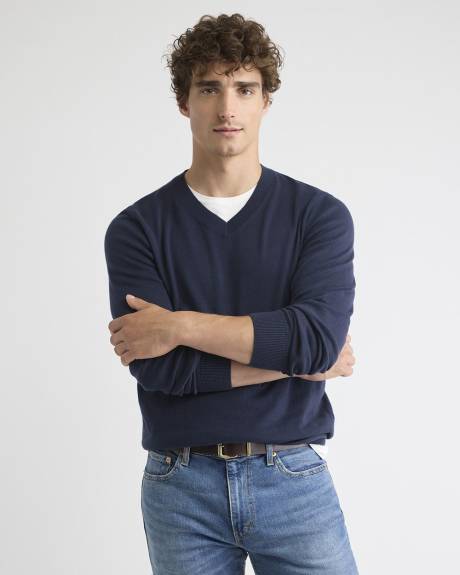 Long-Sleeve V-Neck Sweater