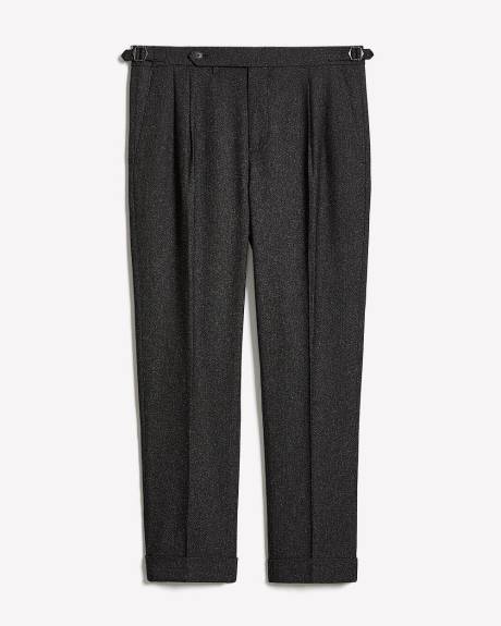 Tweed-Effect Tapered-Leg Pant
