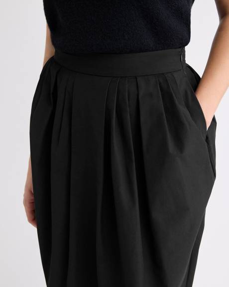 High-Rise Straight Midi Skirt