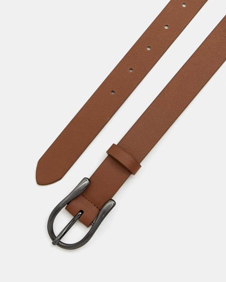 Solid Belt with Black Buckle