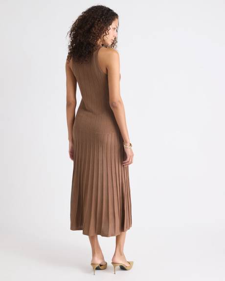 Robe Midi Sans Manches en Tricot