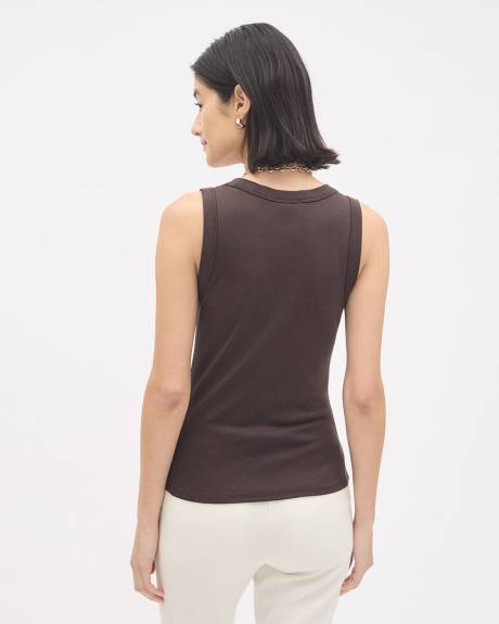 Camisole à Encolure Dégagée et Bretelles Larges