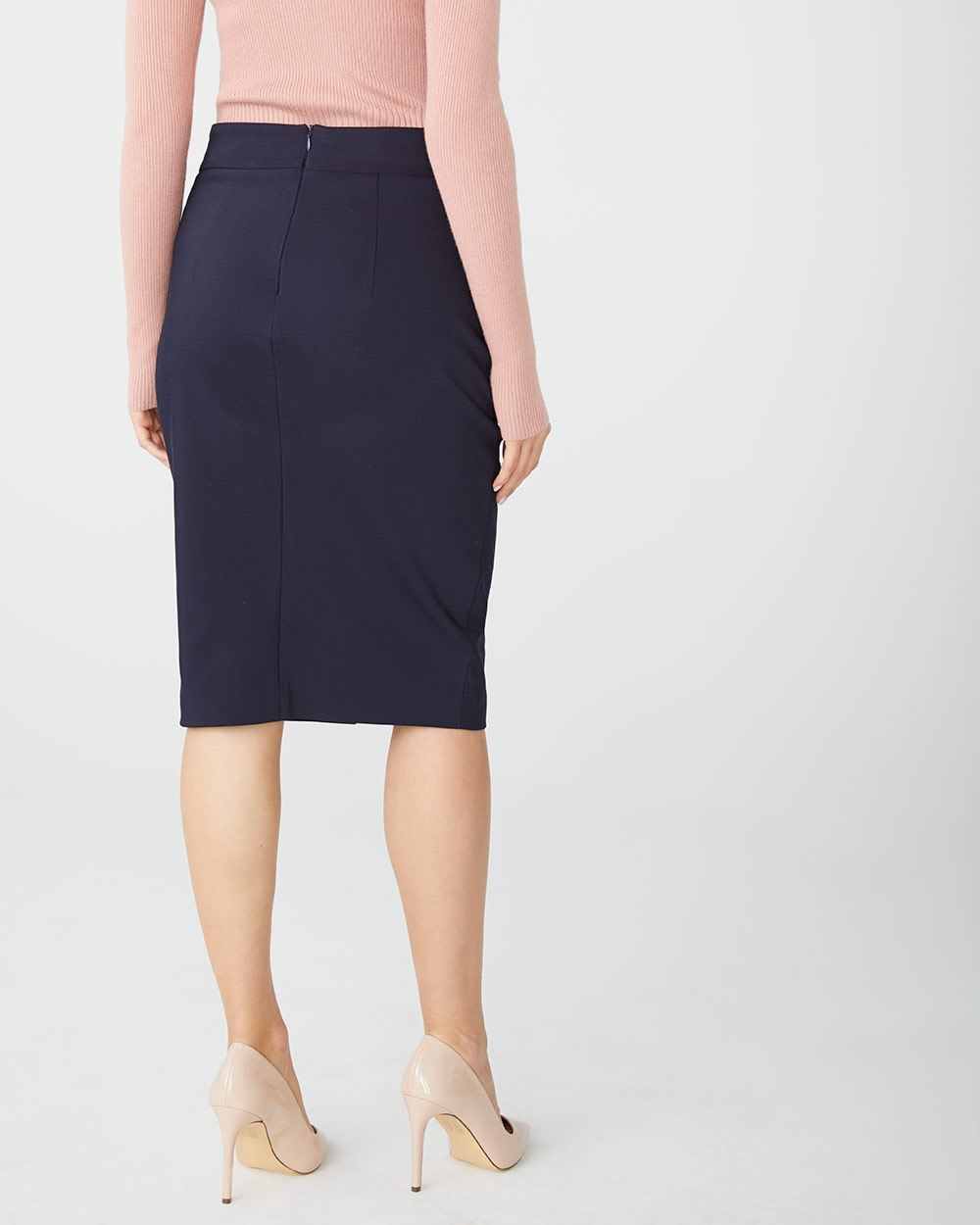 High-waist Modern chic pencil skirt with slit | RW&CO.