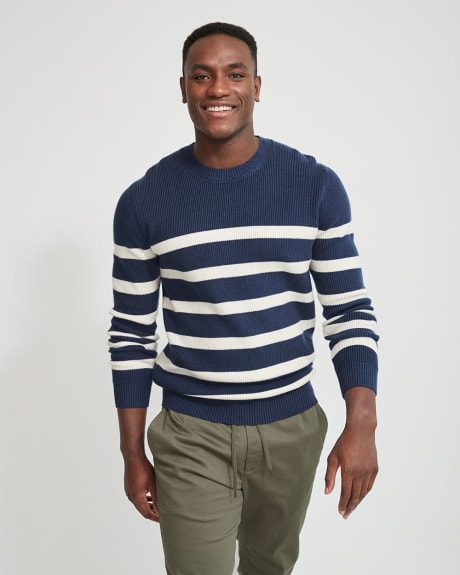 Striped Crew-Neck Sweater