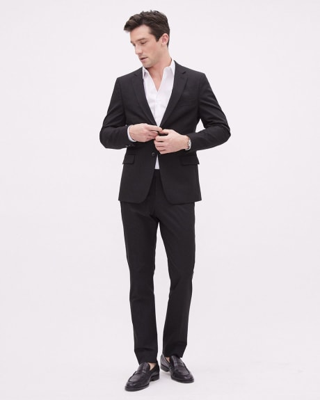 Black Slim Fit Twill Suit Pant