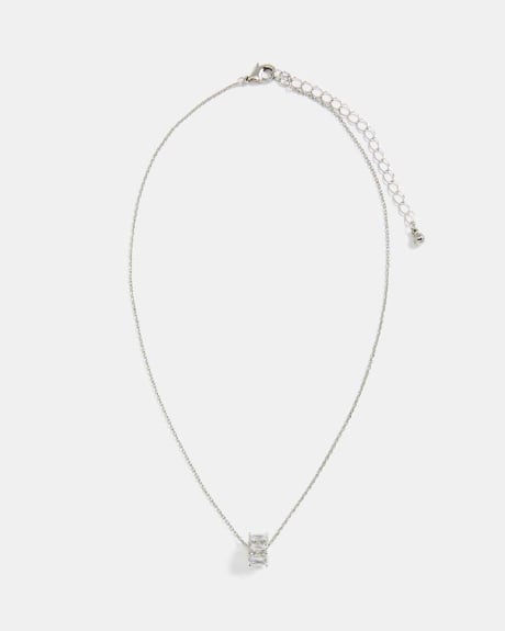 Silver Necklace with Zirconia Charm