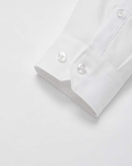 Tailored Fit Solid Twill Dress Shirt