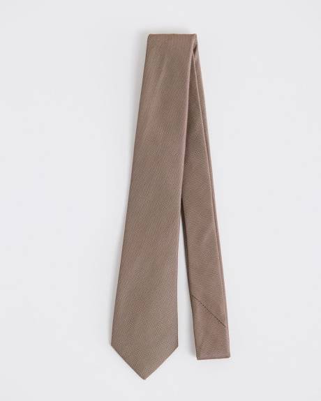 Taupe Textured Regular Tie