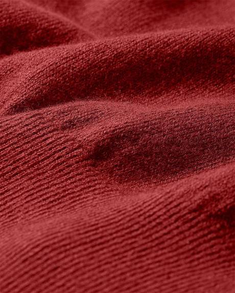 Wool-Blend Long-Sleeve Polo Sweater