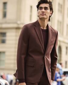 Slim-Fit Wool Suit Blazer