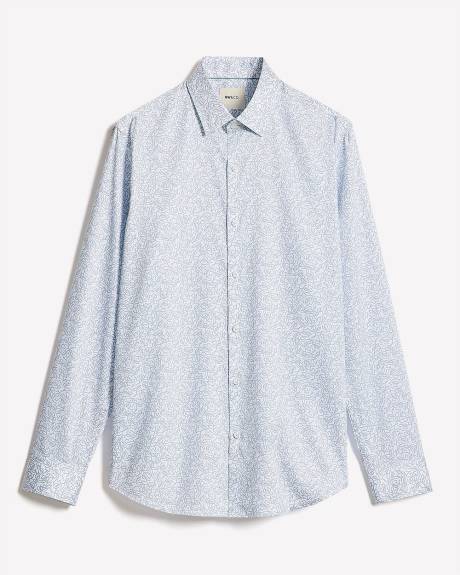 Chemise Habillée à Coupe Ajustée à Motif Floral