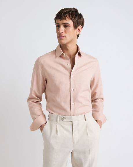 Tailored-Fit Linen Dress Shirt