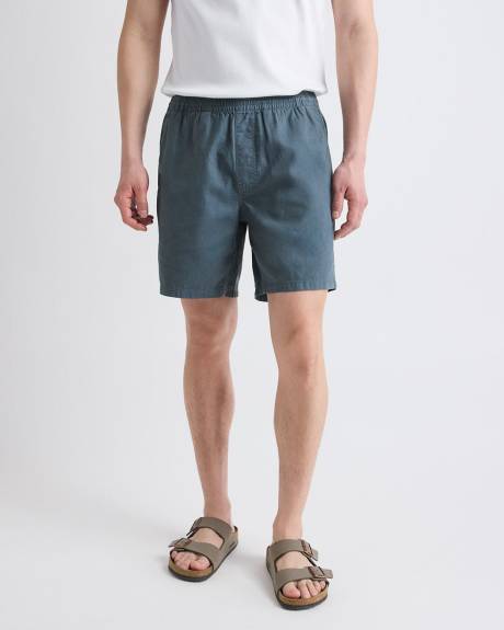 Cotton-Blend Short with Elastic Waistband