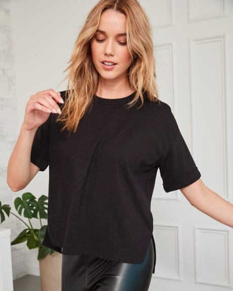 Relaxed Fit Black Crew-Neck T-Shirt