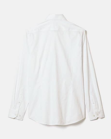 Chemise Habillée Blanche à Coupe Étroite à Détails Brodés