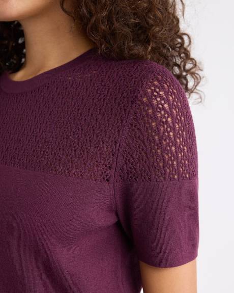 Pull Court à Manches Courtes et Col Rond