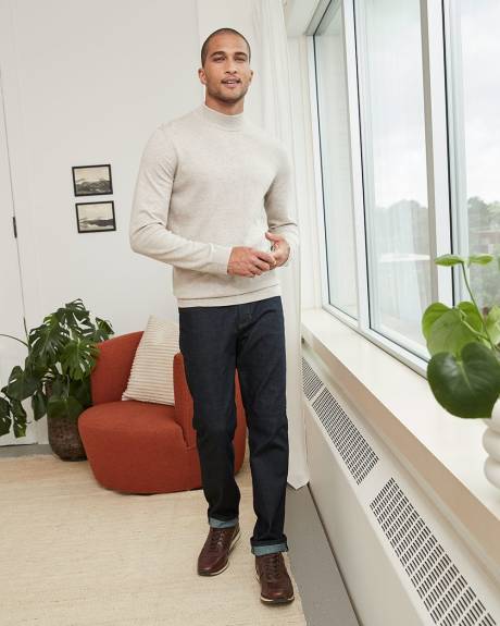 Mock Neck Knit Sweater