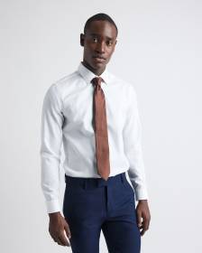 Rust Regular Tie with Micro Dots