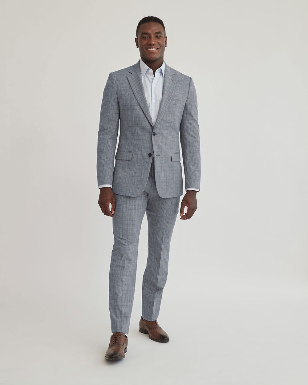 Tailored Fit Blue Checkered Blazer