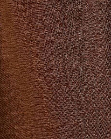 Short en Lin à Taille Haute