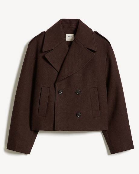 Wool-Blend Double-Breasted Coat
