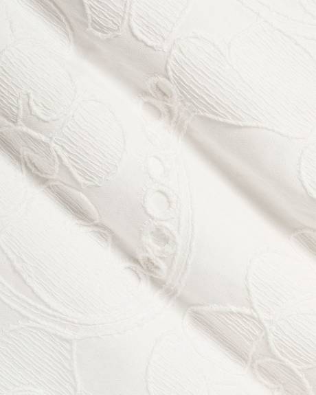 Short Brod&eacute; &agrave; Taille Mi-Haute &agrave; Enfiler