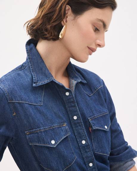 Long-Sleeve Buttoned-Down Denim Blouse - Levi's