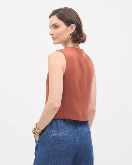 Sleeveless Satin Vest