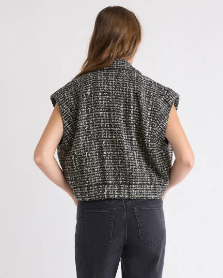 Veste Aviateur en Tricot Bouclé