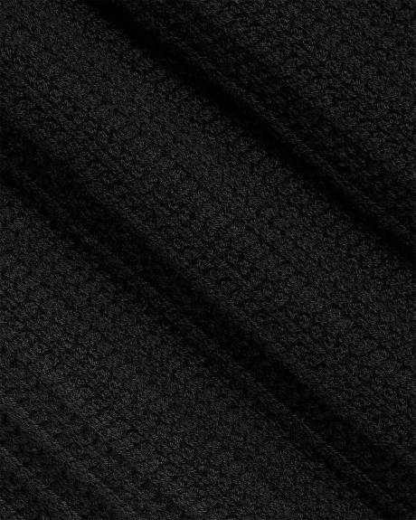 Pull Polo Texturé à Manches Courtes